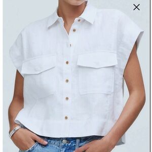 Madewell linen button up shirt